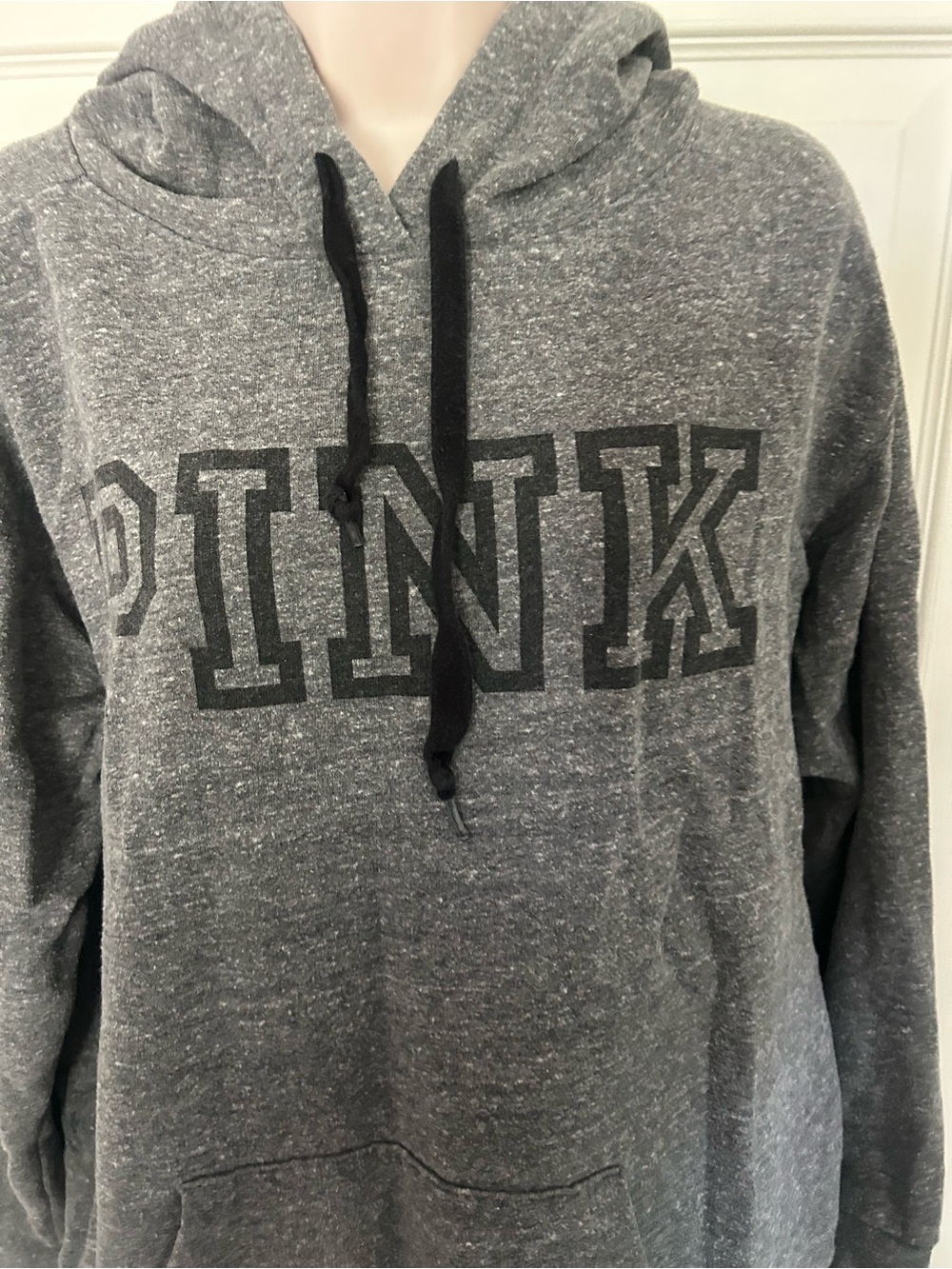 Women’s, PINK Victoria’s Secret, Gray Classic Hoodie with Pockets, Medium - Picture 3 of 9